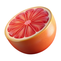 3D Render of a Grapefruit Half png