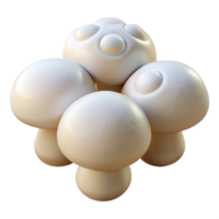 3D Render of Abstract Mushroom Cluster png