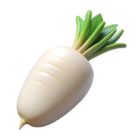 3D Render of a White Radish png