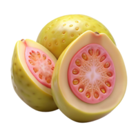 3D Render of Guava Fruit Slices png