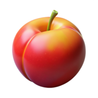 3D Render of a Red Peach png