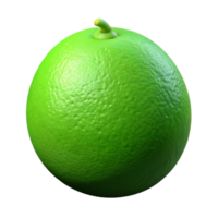 3D Lime Render Green Citrus Fruit png