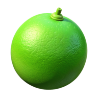 3D Render Green Lime Illustration png
