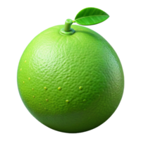 3D Render Lime Fruit Illustration png