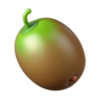 3D Render of a Kiwi Fruit png