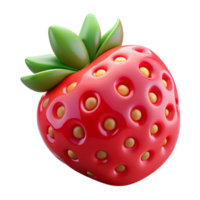 3D Render Strawberry Illustration png