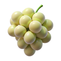 3D Render of a Bunch of Green Grapes png