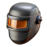 3D Render of a Black Welder's Helmet png