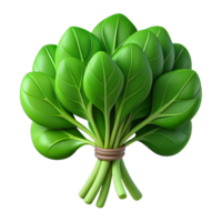 3D Render Bunch of Green Leaves Illustration png