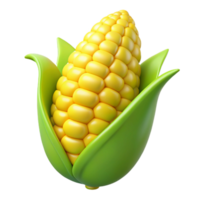 3D Render of Corn on the Cob png