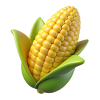 3D Render of Corn on the Cob png