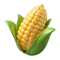 3D Render of Corn on the Cob png