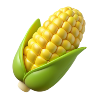 3D Render of Corn on the Cob png