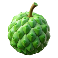 3D Render of a Green Fruit png