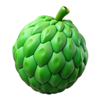 3d render do uma verde creme maçã png