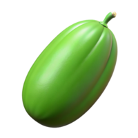 3D Render Green Fruit Illustration png