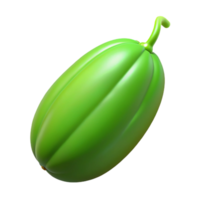 3D Render of Green Fruit png