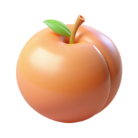 3D Render Peach Illustration png