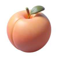3D Render Peach Illustration, Juicy Fruit png