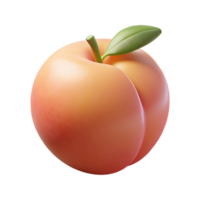 3D Render of a Peach png