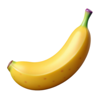 3D Render Yellow Banana Fruit png