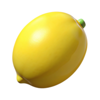 3D Render of a Yellow Lemon Fruit png
