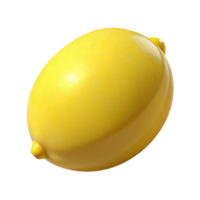 3D Render of a Yellow Lemon png