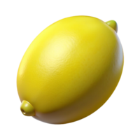 3D Render of a Yellow Lemon png