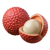 3D Render of Lychee Fruit png