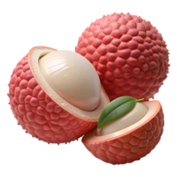 3D Render of Lychees png
