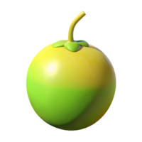 3D Render of a Yellow Green Fruit png