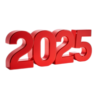 The word 2025 is shown in red on a black background png