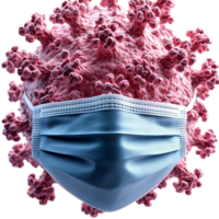 Coronavirus with a surgical mask png