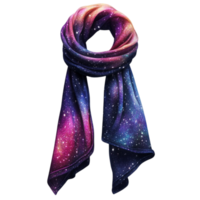 Scarf With Galaxy Pattern On Transparent Background png