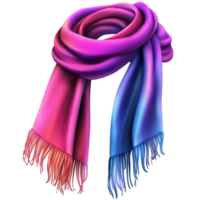 Vibrant Scarf With Outer Space Galaxy Pattern On Transparent Background png