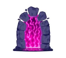 Fantasy game magic door, witchcraft game asset vector