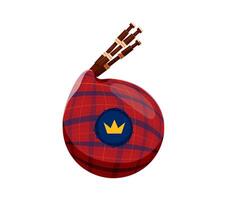 Bagpipe musical instrument font 6 digit symbol vector