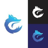A simple and elegant fox icon logo illustration with clean lines vector
