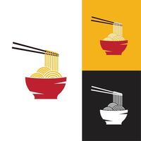An abstract representation of noodles using shapes and lines vector