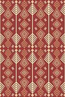 Vintage red and yellow abstract geometric Ethnic pattern. vector