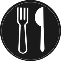 Fork and spoon icon. Simple sign vector