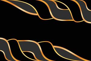 Shiny gold line wave background vector