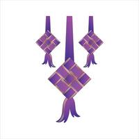 gradient ketupat illustration design vector