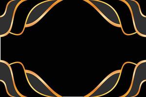 Shiny gold line wave background vector