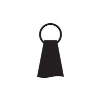 Simple hand towel icon isolated on white background in silhouette style. Bathroom accessories. Icon for web design, tag, label. vector