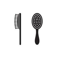 Simple comb icon isolated on white background in silhouette style. Bathroom accessories. Icon for web design, tag, label. vector