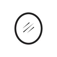 Simple mirror icon isolated on white background in silhouette style. Bathroom accessories. Icons for web design, tag, label. vector