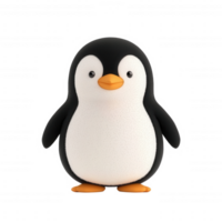 Cute cartoon penguin character with a friendly expression and vibrant colors. png