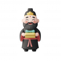 A cheerful cartoon figurine representing a cultural deity in vibrant colors. png