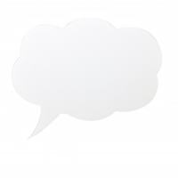 A blank speech bubble ready for your creative message or graphic design project. png